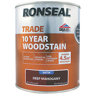 Ronseal Deep Mahogany 10 Year Woodstain 750ml