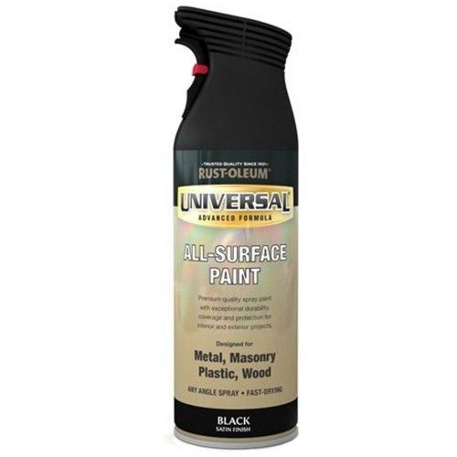 Universal Satin Black Spray Paint 400ml