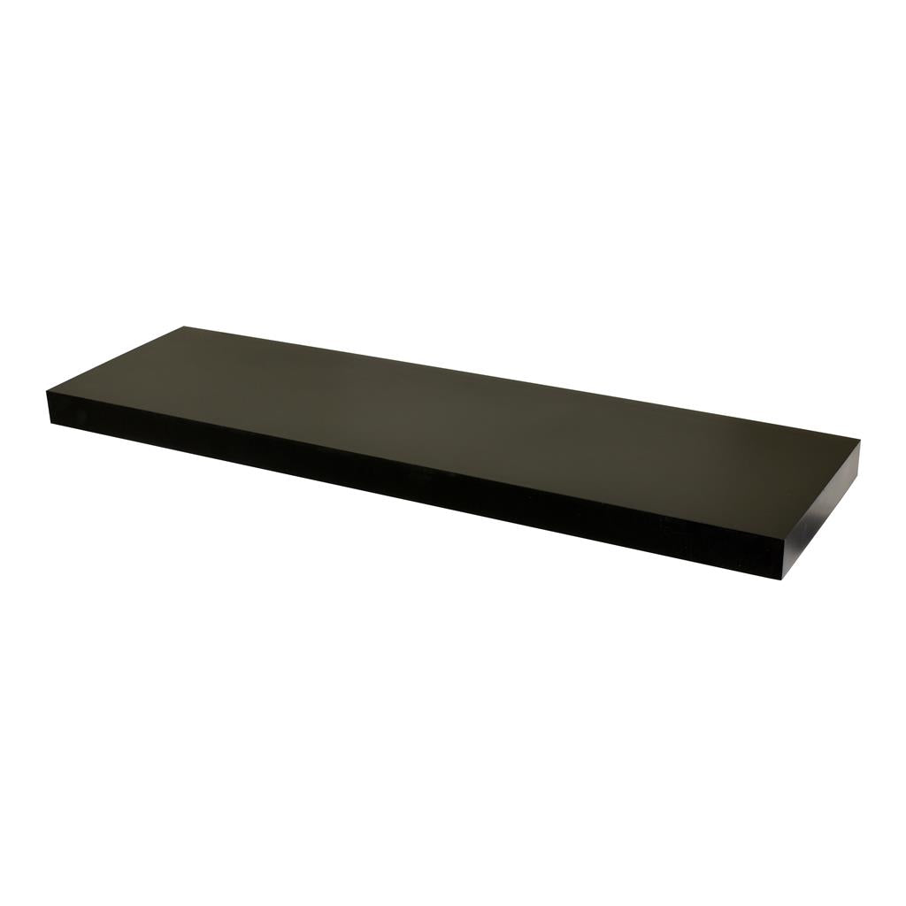 B Org Float Shelf 118x23.5cm Black