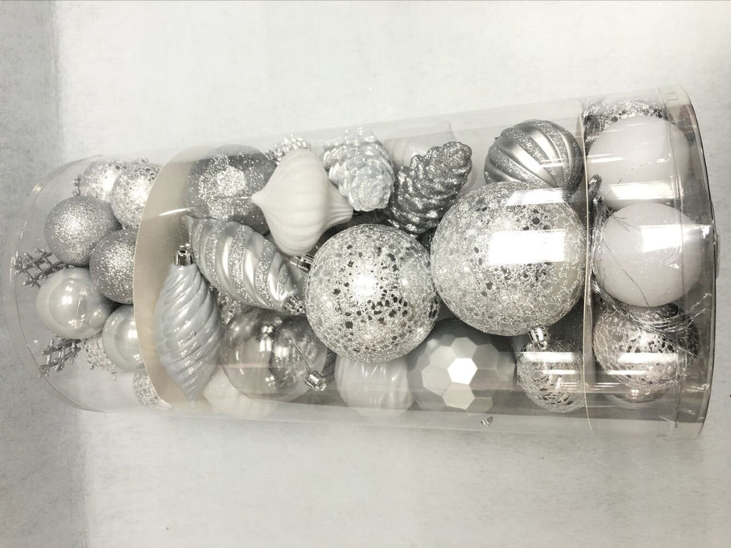 Christmas Tree Decoration Pack Silver & White