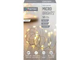 50 LED Warm White Multi Action Battery Operated Microbrights