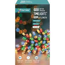 600 Multi Coloured Multi Action LED Battery Operated Timelights