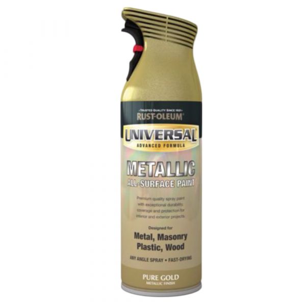 Universal Pure Gold Metallic Spray Paint 400ml