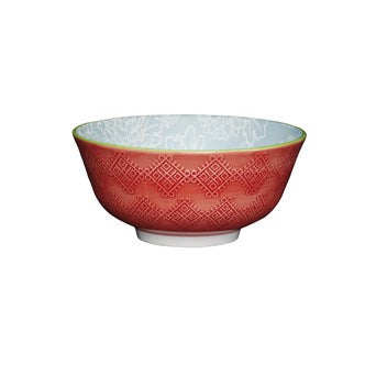 Kitchencraft Leaf Print & Terracotta Bowl 15.7cm