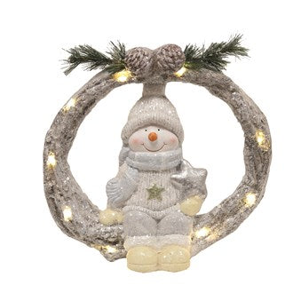 LED Snowman Figurine 37cm