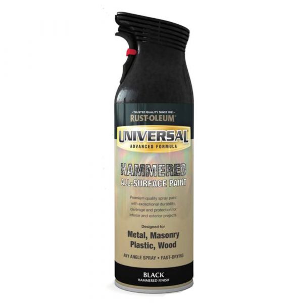 Universal Hammered Black Spray Paint 400ml