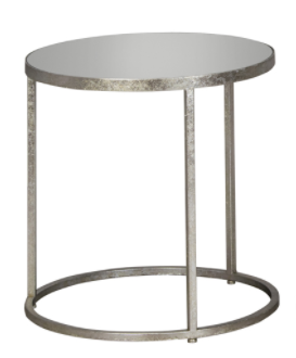 Avery Side Table Round Silver Small