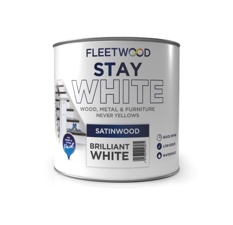 Fleetwood Stay White Satinwood 750ml