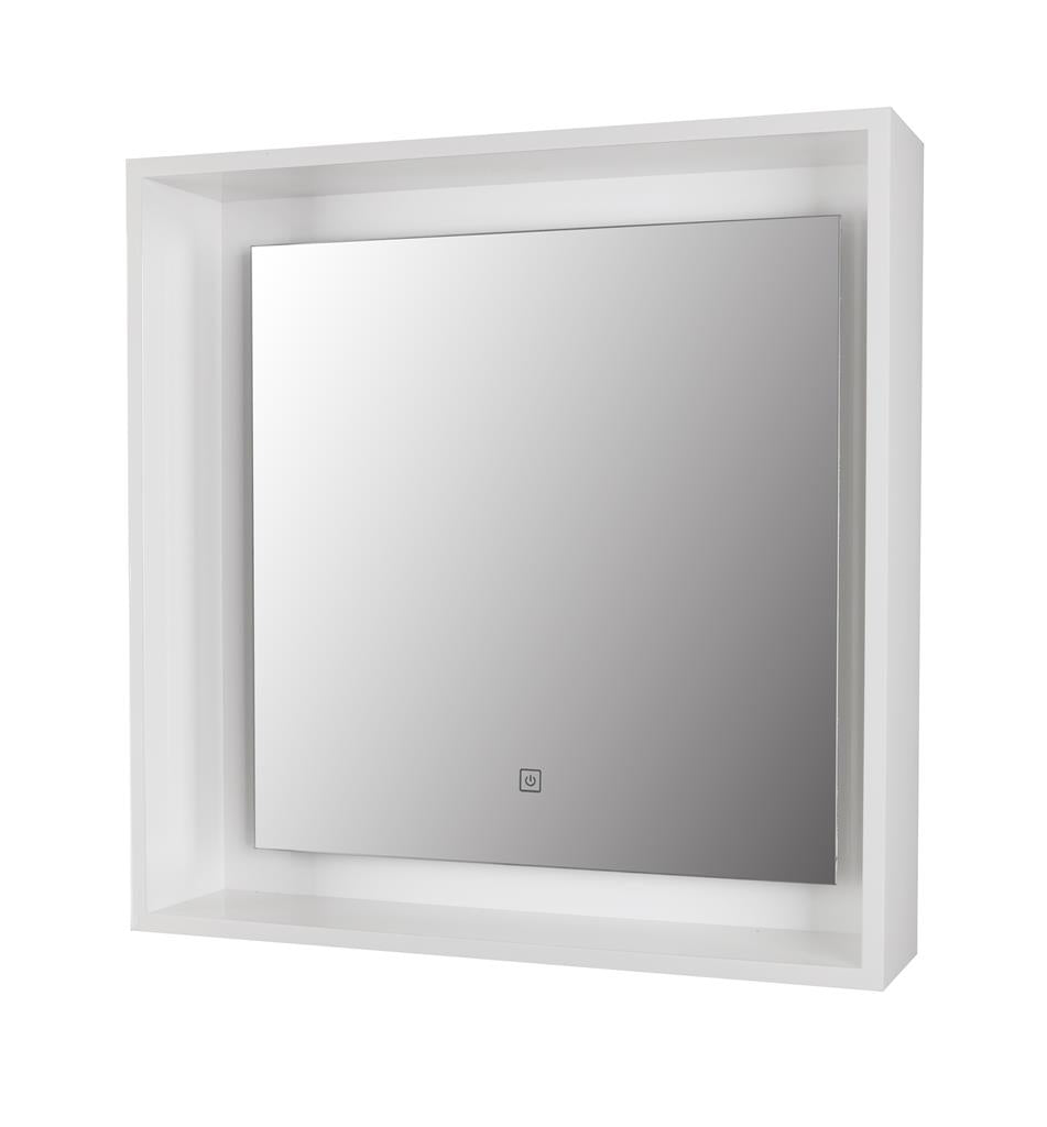 Tema Amalfi White LED Framed Mirror 60x60